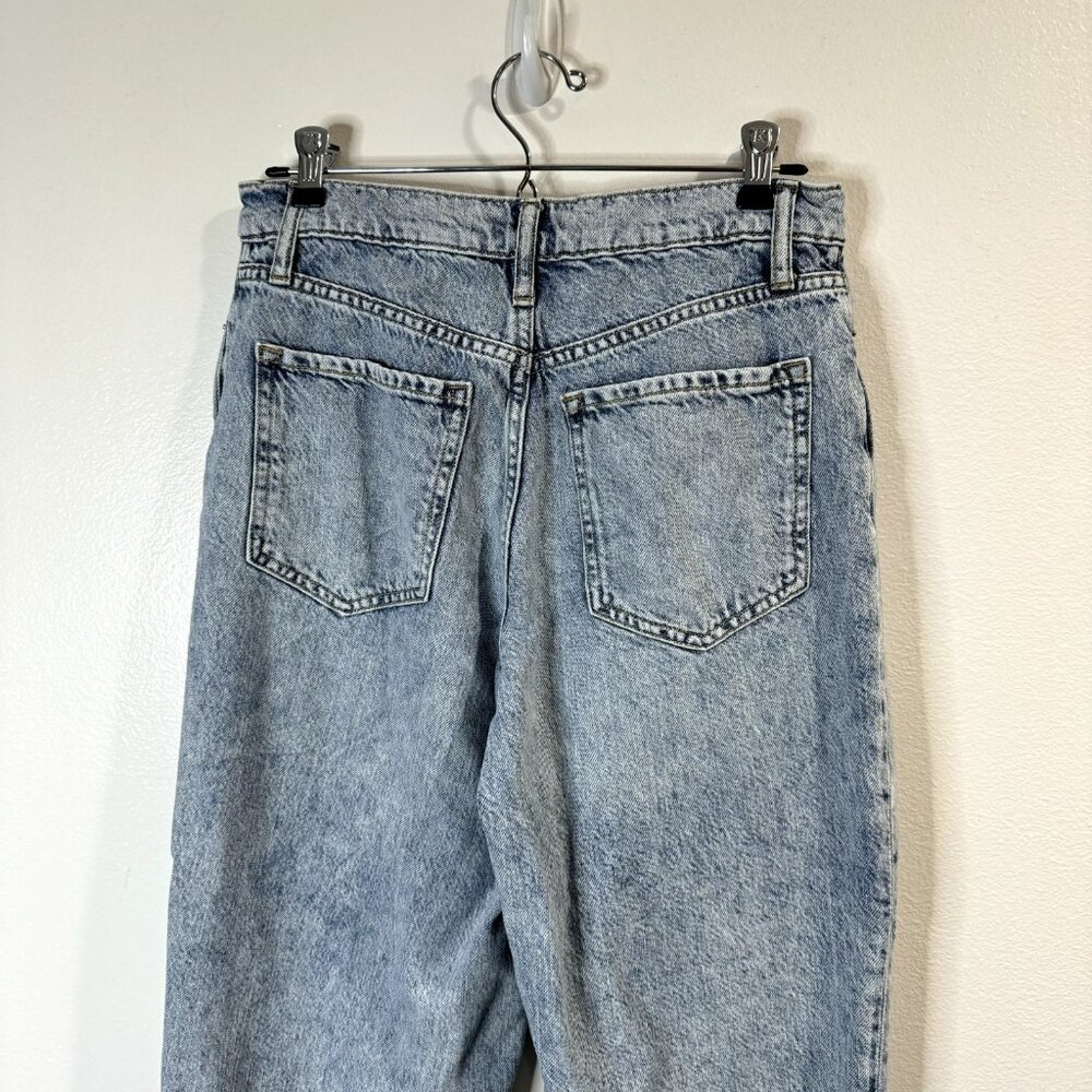 Banana Republic Barrel Jeans 28 / 6 Light Wash Relaxed Denim Mid Rise Ankle - Picture 5 of 10
